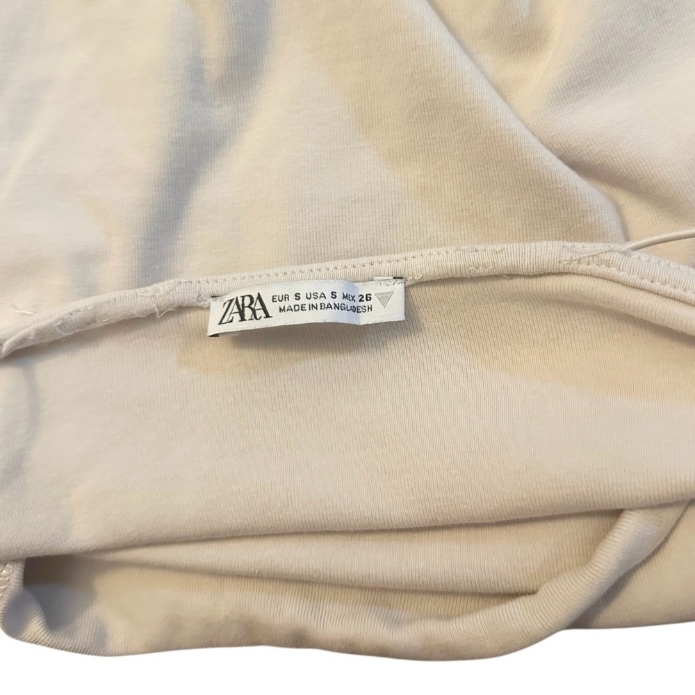 Zara White Spaghetti Strap Seamless Camisole Tank Top Small - Picture 6 of 10